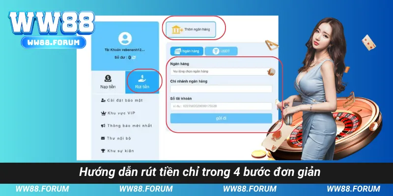 Hướng dẫn rút tiền chỉ trong 4 bước đơn giản